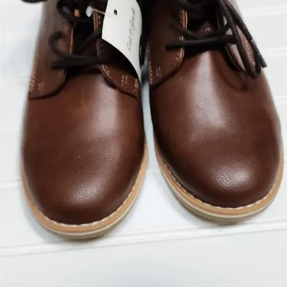 NWT Cat & Jack Filip Brown Chukka Boots - Picture 8 of 11